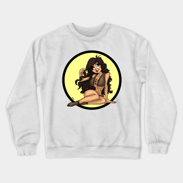 Pin-Up Girl Crewneck Sweatshirt by kevinmayle